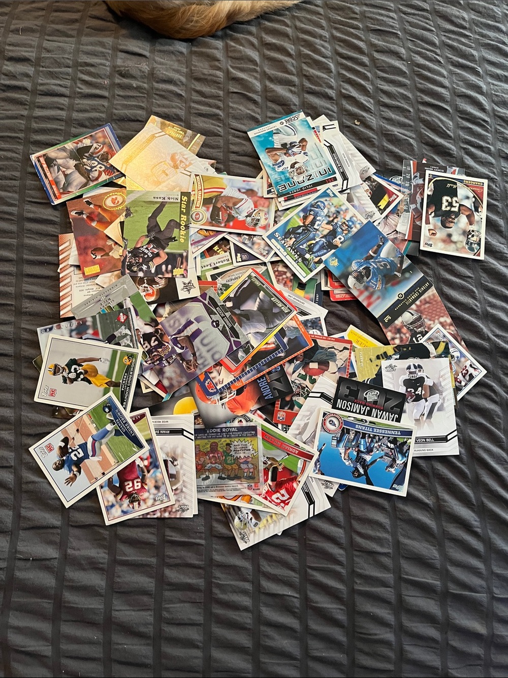 Sports Trading Cards Collection - Assorted Football Cards (Black/Grey)